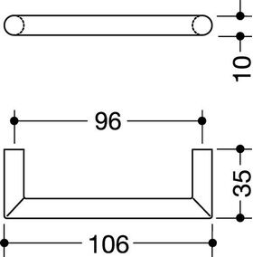 Möbelgriff 562.10.96 PA 92 grau 96mm D.10mm HEWI