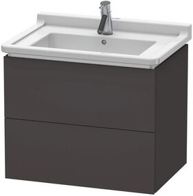 Duravit Waschtischunterbau L-CUBE 469x670x558mm graphit supermatt