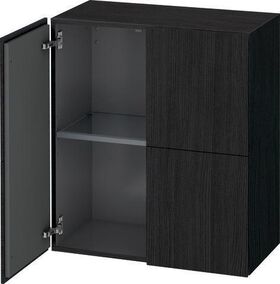 Duravit Halbhochschrank L-CUBE 700x363x800mm eiche schwarz