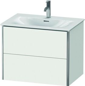 Duravit Waschtischunterbau XSQUARE 560x710x478mm 2 Schubk weiß seidenmatt