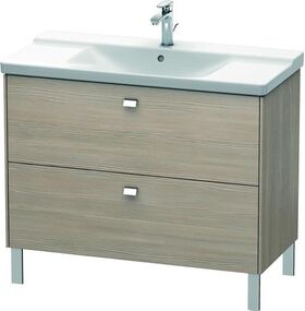 Duravit Waschtischunterbau BRIOSO Griffe chrom 691x1020x479mm pine silver