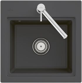 V&B Spüle SUBWAY STYLE 50 S 500x510mm m Abtr. anthr. Exzent. chrit