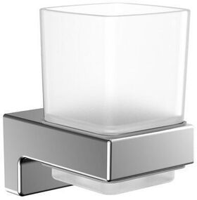 Emco Glashalter CUE Wandmodell, Kristallglas satiniert chrom EMCO