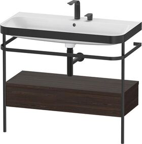 Duravit WTU HAPPY D.2 PLUS 975x490mm m Metallkon 2 HL NB gebürstet