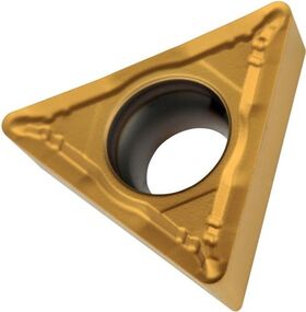 Drehwendeschneidplatte ISO TCMT 16T304E-UR:TT310 D.4,4mm PVD beschichtet Gold - VPE: 10