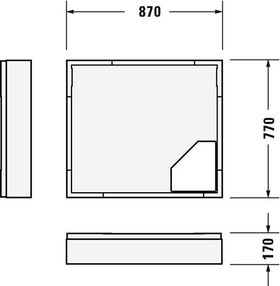 Duravit Wannenträger D-CODE für 720105, 900x800mm