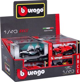Bburago F1 1:43 Modelle i. Displ. sort.