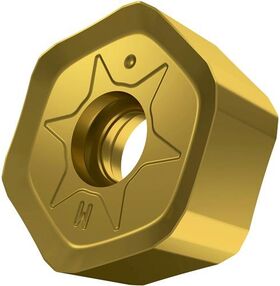 Fräswendeschneidplatte ISO HNGX 0906ANSN-M:M8340 D.4,9mm PVD beschichtet Gold - VPE: 10