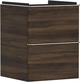 HG Waschtischunterschrank Xelu Q 480x605x475mm NB dunkel Griff chrom