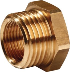 Reduziernippel MS AG G 1/2 Zoll IG G 3/8 Zoll SW 22mm TECWERK - VPE: 10