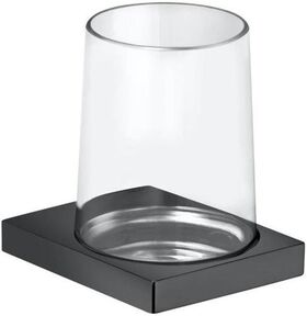 Keuco Glashalter EDITION 11 Kr-Gl mit Halter schwarzchrom gebürstet