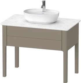 Duravit Quarzsteinkonsole LUV 938x570 1 Ausz. steh Steingr seidenmatt