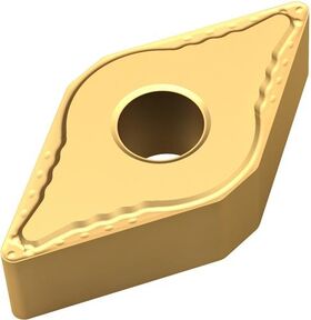 Drehwendeschneidplatte ISO DNMG 110404E-FF:T8315 D.3,81mm PVD beschichtet Gold - VPE: 10