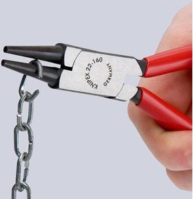 Rundzange L.125mm Kopf pol.Ku.-Überzug KNIPEX
