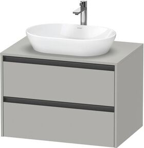 Duravit Waschtischunterbau Ketho.2 800x568x550mm betongrau matt