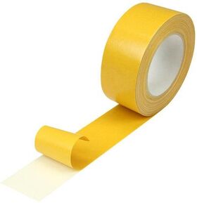 Messeklebeband doppelseitig Breite 50mm L.25m S.250µ gelb Baumwollzellgewebe - VPE: 20