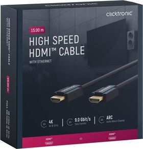 High-Speed-HDMI™-Kabel, 15m- VPE: 1