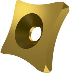 Scarfing-Schneideinsatz ISO SPUB 19-R25:6640 Radius 25mm MT-CVD beschicht. Gold - VPE: 10