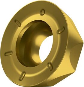 Fräswendeschneidplatte ISO RCMT 10T3MOSN-F:M6330 D.3,9mm PVD beschichtet Gold - VPE: 10