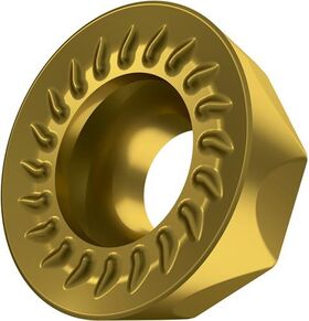 Fräswendeschneidplatte ISO RCMT 10T3MOSN-M:M8330 D.3,9mm PVD beschichtet Gold - VPE: 10