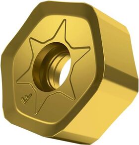 Fräswendeschneidplatte ISO HNGX 0906ANSN-F:M8340 D.4,9mm PVD beschichtet Gold - VPE: 10