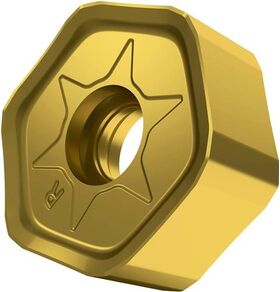 Fräswendeschneidplatte ISO HNGX 0906ANSN-R:M8330 D.4,9mm PVD beschichtet Gold - VPE: 10