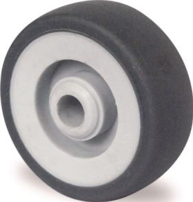 Ersatzrad D.100mm Trgf.100kg TPE grau Achs-D.8mm Nabenl.36mm TECWERK