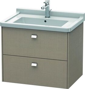 Duravit Waschtischunterbau BRIOSO Griffe chrom 563x670x469mm leinen