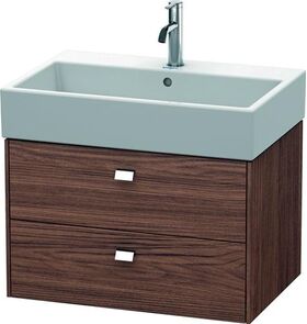 Duravit Waschtischunterbau BRIOSO Griffe chr 442x684x459mm nussbaum dunkel