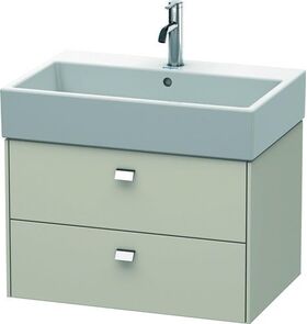 Duravit Waschtischunterbau BRIOSO Griffe chrom 442x684x459mm taupe matt