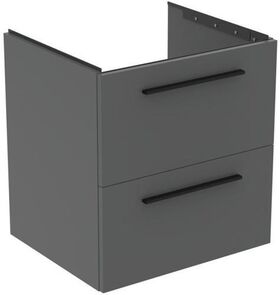 IDS Waschtischunterschrank i.life B 600x505x630mm, 2 Auszüge Quarzgrau matt IDEAL STANDARD