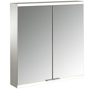 Emco LED-Lichtsp.schr. PRIME 2 FACELIFT Aufputz 600x700mm 2-türig aluminium/weiß EMCO