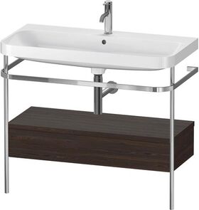 Duravit WTU HAPPY D.2 PLUS 975x490mm m Metallkon e HL NB gebürstet