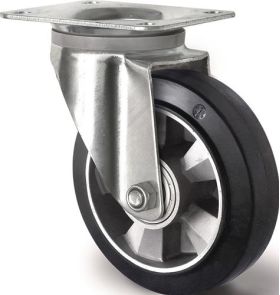 Schwerlastlenkrolle D.250mm Trgf.500kg Lenkrolle Elastikgummi 135mm