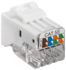 Keystone-Modul RJ45-Kupplung CAT 5e, UTP, 100 MHz- VPE: 1