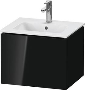 Duravit WTU Compact L-CUBE 400x520x421mm 1 Auszug schwarz hochglanz