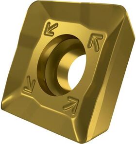 Fräswendeschneidplatte ISO SDMT 120508SR-M:M8340 D.4,4mm PVD beschichtet Gold - VPE: 10