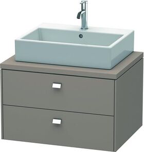 Duravit Konsolenunterschrank BRIOSO Griffe chrom 442x720x550mm basalt matt