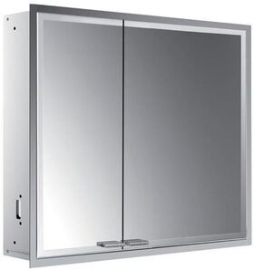 Emco LED-Lichtspiegelschrank PRESTIGE 2 UP 815x666mm Br Tür re o light Sys Alu EMCO