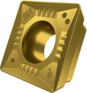 Fräswendeschneidplatte ISO SDMT 120508SR-F:M8340 D.4,4mm PVD beschichtet Gold - VPE: 10