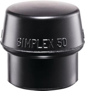 Schonhammerkopf SIMPLEX Kopf-Ø 50mm Gum.schwarz mittelh.HALDER