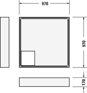Duravit Wannenträger D-CODE für 720103, 1000x1000mm