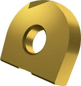 Fräswendeschneidplatte ISO RC 25:M8330 Bohrungs-D. 6mm PVD beschichtet Gold - VPE: 10