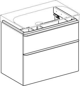 Geberit WT-Unterschrank SMYLE Square 734x617x470mm Melam Holzst NB hickory