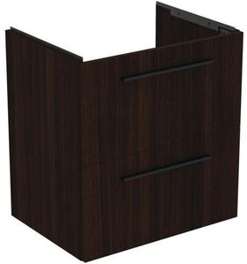 IDS Waschtisch/Möbel-Paket i.life A 60cm, Griff Chrom Coffee Oak IDEAL STANDARD