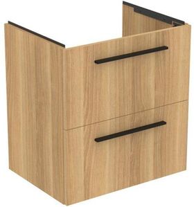 IDS Waschtisch/Möbel-Paket i.life A 60cm, Griff Chrom Eiche Natur IDEAL STANDARD