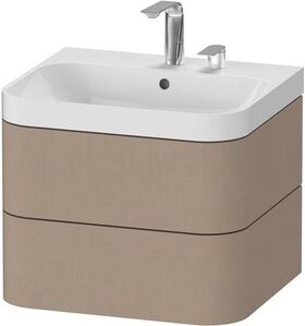 Duravit WTU HAPPY D.2 PLUS 575x490mm m UB zwei Hahnlöcher leinen