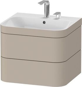 Duravit WTU HAPPY D.2 PLUS 575x490mm m UB 2 HL taupe seidenmatt