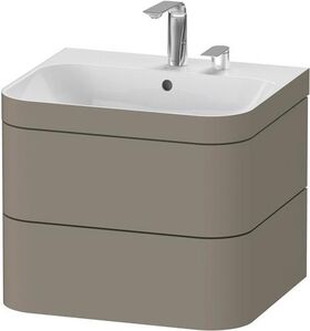 Duravit WTU HAPPY D.2 PLUS 575x490mm m UB 2 HL steingrau seidenmatt