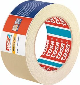 Kreppband 4323 leicht gekreppt hellbeige L.50m B.50mm Rl.TESA - VPE: 6